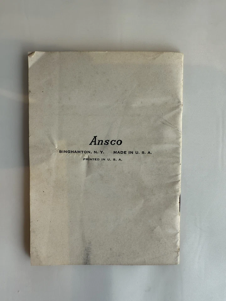 Folleto de instrucciones para cámara Ansco Rediflex Foto 4 de 4