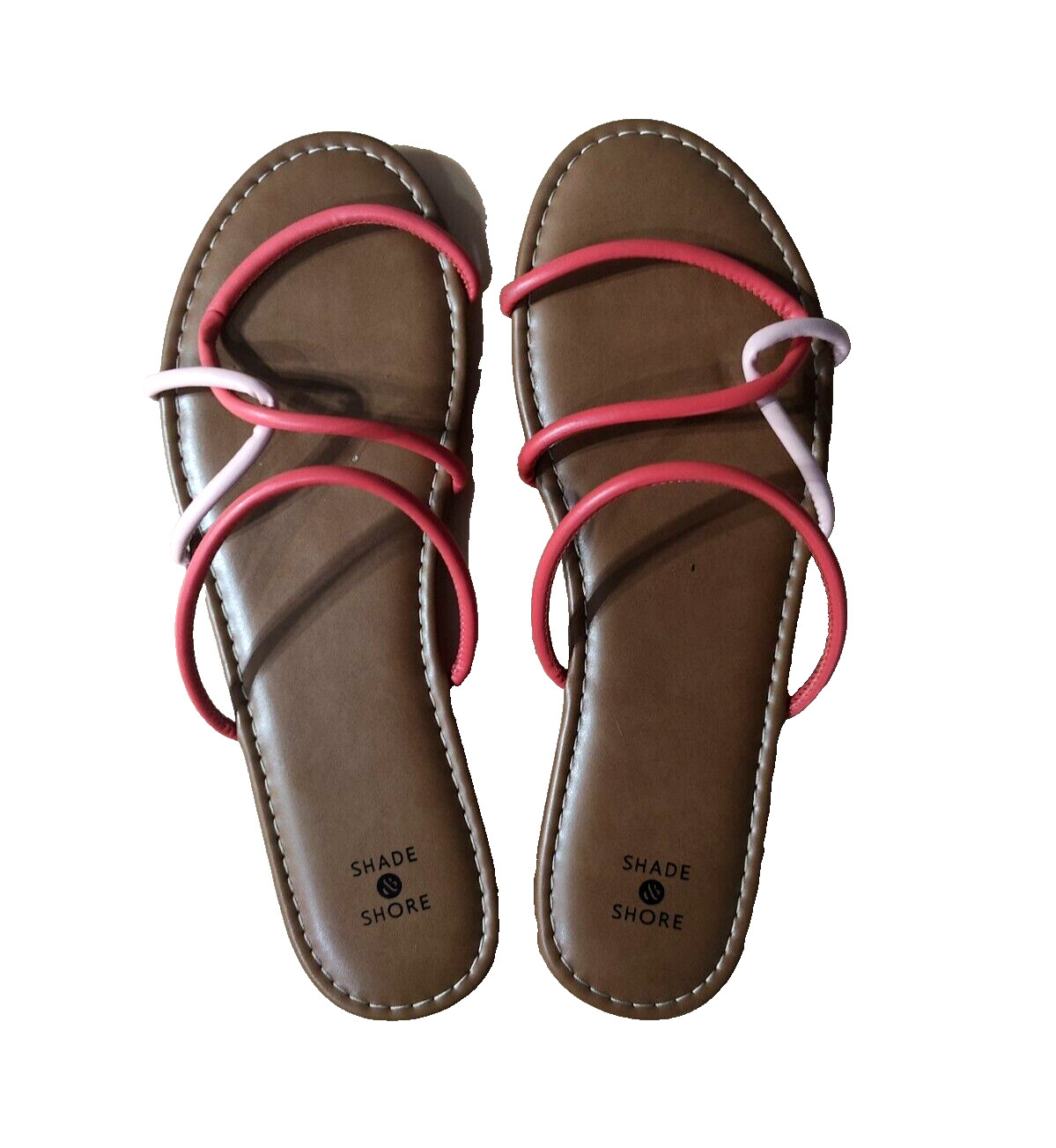Shade & Shore Sandals - Coral Pink Bali Rope Strappy - Women’s Size 10