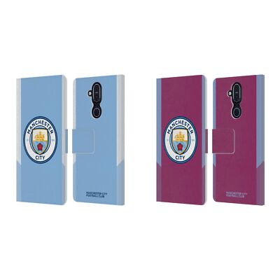 MANCHESTER CITY MAN CITY FC BADGE KIT 2017/18 LEATHER BOOK CASE FOR NOKIA PHONES
