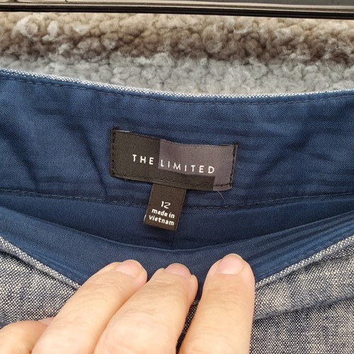 The Limited Womens Chambray Linen Blend Lined Mini Skirt Blue Size 12 - Picture 6 of 11