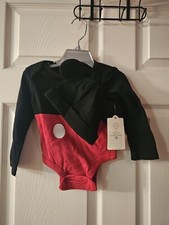 Baby Mickey Mouse Costume Bodysuit Sleeper Dress Up Disney Store 12-18 Mos