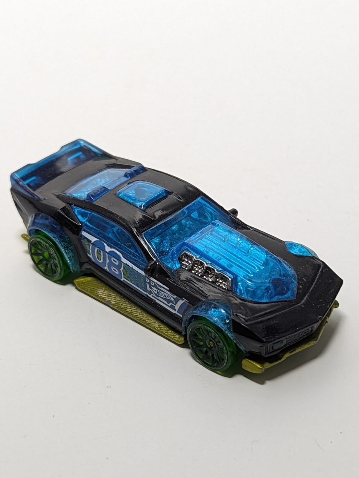 Hot Wheels 2014 Drift Rod Black #08 Blue HW X-Raycers Series Malaysia Loose