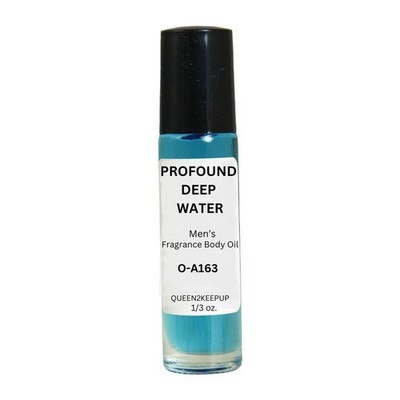 Profound Deep Water (Men) Body Oil 10 ml Fragrance All Natural 1/3 oz Roll-On 