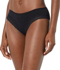 Women's Cotton and Lace Hipster Knickers, Pack of 4 Black, Size 10 Amazon 