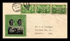 DR JIM STAMPS US COVER ARMY HEROES FDC SCOTT 785 STRIP OF 3 IOOR CACHET