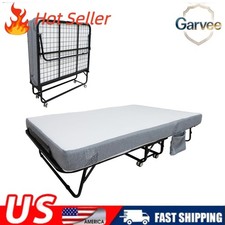 Adult Portable Folding Bed 75x31/38/45" with Mattress and Frame Rollaway Design