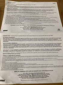 Sega Dreamcast Console Manual and Warranty Card, Good Condition, free postage 