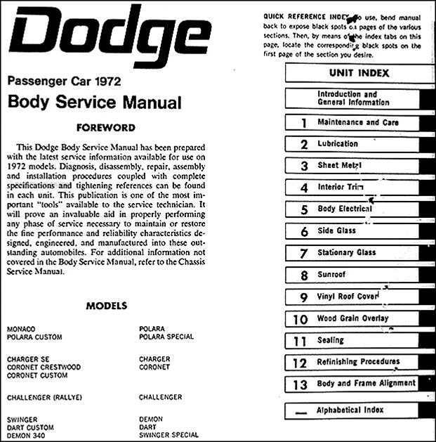 1972 Dodge Car Shop conjunto manual PDF em serviço de reparo USB - Imagem 3 de 4