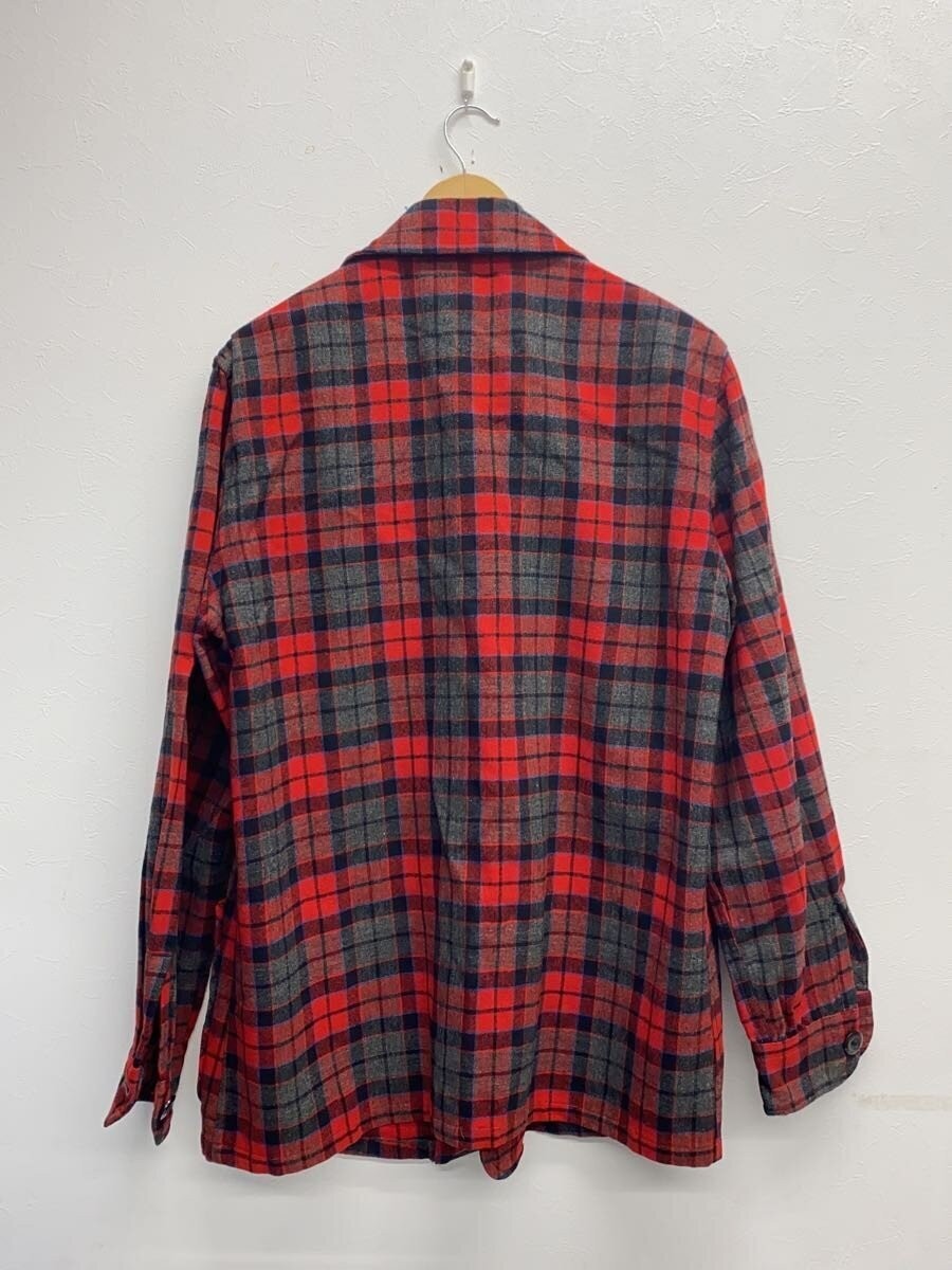 PENDLETON Wool Check Tailored Jacket M Red Classi… - image 2