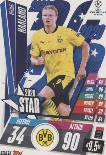 2020-21 Topps Match Attax UEFA Champions 100 Club ERLING HAALAND