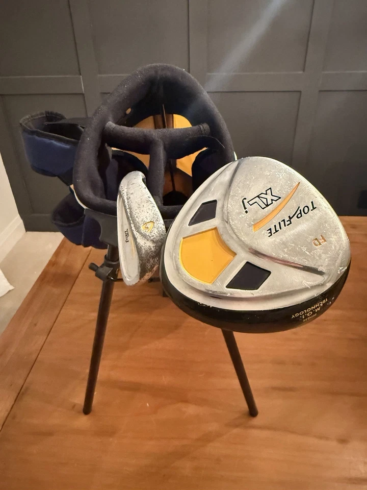 Top Flight XL J Junior Golf Club Set Blue/Yellow Bag Driver And 9 Iron - Image 2 of 3