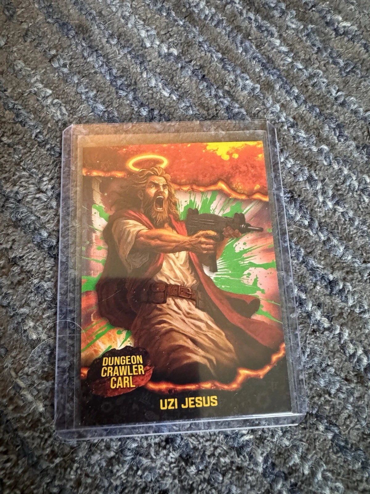 Borant Dungeon Crawler Carl #27 Uzi Jesus Green Variant Card - product detail image 1