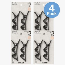 Conair The Curl Collective Sectioning Clips 2 Pack Curly Hair 4 Pack New