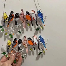 Fensterpaneel Vögel Glas Dekoration Zimmerve...