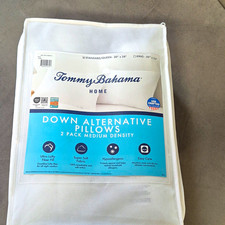 Tommy Bahama Home Down Alternative Pillow 2 Pack Medium Hypoallergenic 20x28