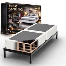 Box Spring Bed Base Twin XL Size, 8-Inch Wood Mattress Foundation   Amish Made i
