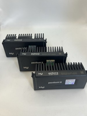 Lot of 3 Intel Pentium II 300MHz Slot 1 SL2HA CPU Processors Untested As-Is