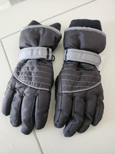 Thinsulate Gloves, Insulation Fleece Inners Size Kids 4/7, Gray Stripes One Pair
