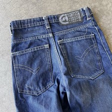 Vintage Y2K Ecko Unltd Baggy Distressed Whiskered Denim Jeans Boys 6 Hip Hop Sk8