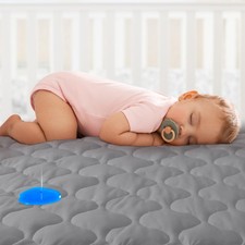 Waterproof Pack and Play Mattress Protector, Quilted Pack and Play Mattress P...