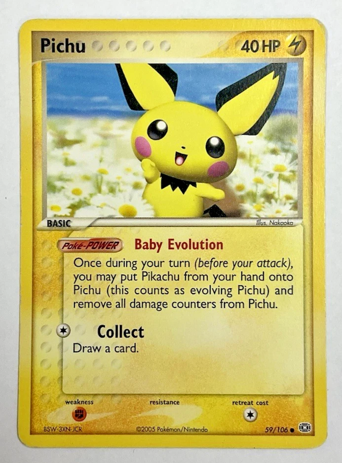 ピチュ Pichu Emerald ホロ　59/106 2005 25+ Pichu 59/106 Emerald for sale | Updated Oct 2026