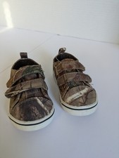 Zapatos Tenis REALTREE Niño Pequeño Talla 3 CAMUFLAJE Camuflados Cierre de Velcro Sin Cordones