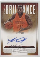 2012-13 Panini Brilliance Marks of Brilliance /199 Marcus Camby #27 Auto