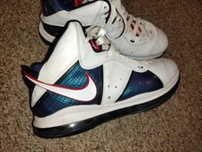 NIKE LEBRON 8 V1 VETERANS DAY VIII KING JAMES WHT/NVY 417098100 MENS SZ 11 USA‎ Nike Lebron 8 Veterans Day for Sale | Authenticity  main image 3