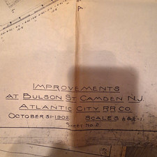 1902 Atlantic City R.R. Co. Bulson St Camden NJ Improvements (4) Blueprints