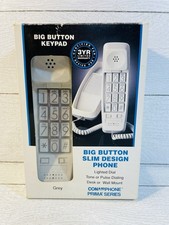 CONAIRPHONE Prima Series Big Button Corded Telephone Gray New In Box NOS
