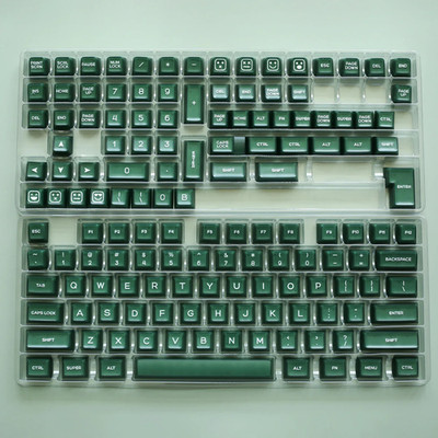 KBDiy SA Profile PBT Keycaps Green Translucent Double Shot 135 Keys RGB