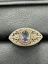 Vintage Sterling Silver Mystic Topaz Bali Rin...