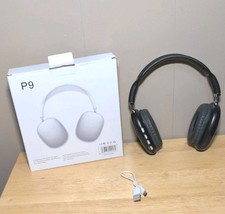 P9 Wireless Bluetooth Headphones Over Ear Headset New In Box Black Noise Cancel