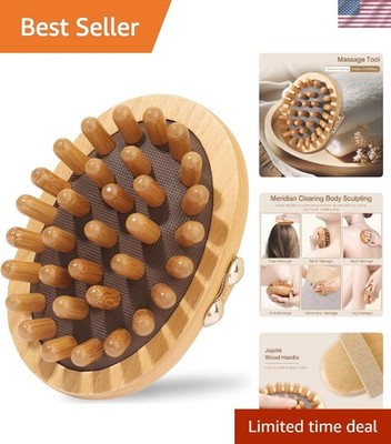 Luxurious Wooden Massage Comb - Meridian Trigger Point Tool for Hair & Body Care