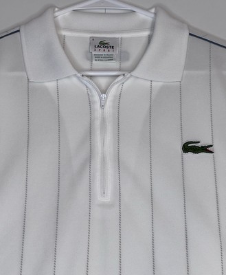 Lacoste Sport 1/4 Zip Men's Breathable Pullover Polo Size 4 Medium