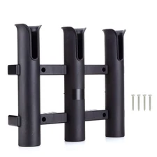 Wall Mounted Fishing Rod Holders Tubes Links Fishing Rod Holder Rack Rests (3...
