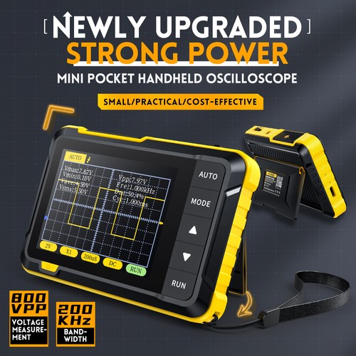 FNIRSI DSO152 Handheld Small Oscilloscope Type C Portable Digital Oscilloscope - Picture 8 of 9
