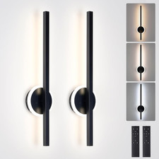 Battery Operated Wall Sconces Set of 2, Dimmable Wireless Wall Lights with Remot