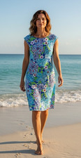 Lilly Pulitzer Allura Mayflower Floral Print Cap Sleeve Dress Sheath 8 198 EUC