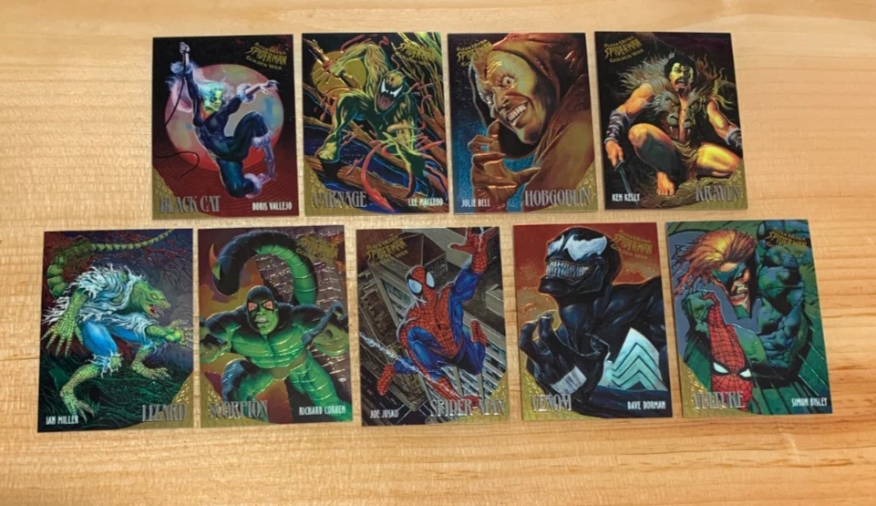 Fleer Ultra Spiderman Complete Spider-Man Trading Card Sets for