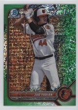 2022 Bowman Draft Chrome Green Sparkle Refractor 78/99 Jud Fabian #BDC-114 12ok