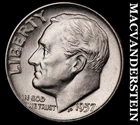 1957-D Roosevelt Dime- Silver- Choice Gem Brilliant Uncirculated Luster #i9214