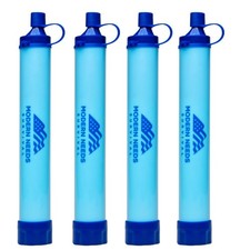 Portable Water Filter Straw for Hiking Camping Emergency Survival Gear 4 P