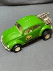 Vintage Tonka Super Beetle Green Toy Car With Chrome Engine & Decals Collectible