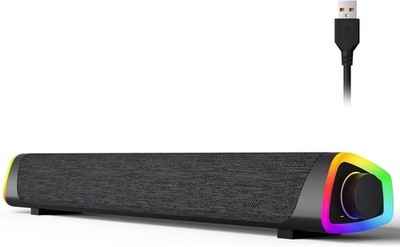 R30 Plus PC Soundbar Bluetooth USB LED Lichter 80W 2.1 tragbar schwarz Laptop