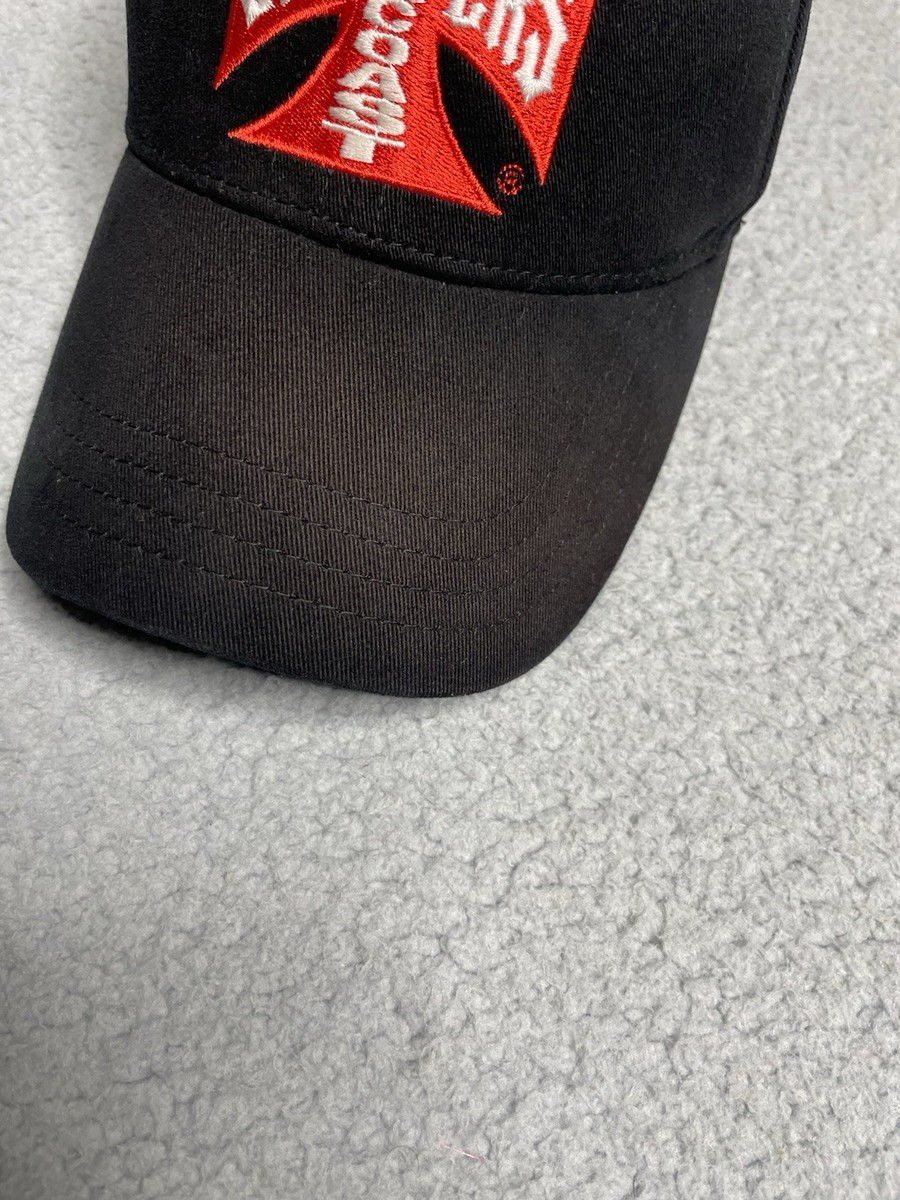 Vintage Y2K West Coast Choppers Jesse James Hat Black Flex Fit Red