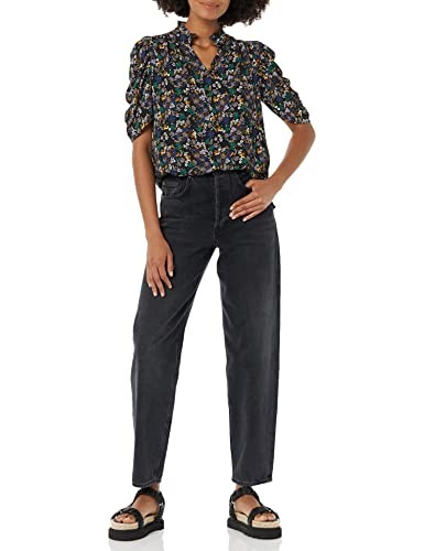 Amazon Essentials Damen Leichte, Gewebte Georgette-Bluse Mit Halben ÄRmeln Und-image
