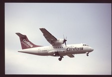 Orig 35mm airline slide CityFlyer Express ATR-42-300 G-BUEB