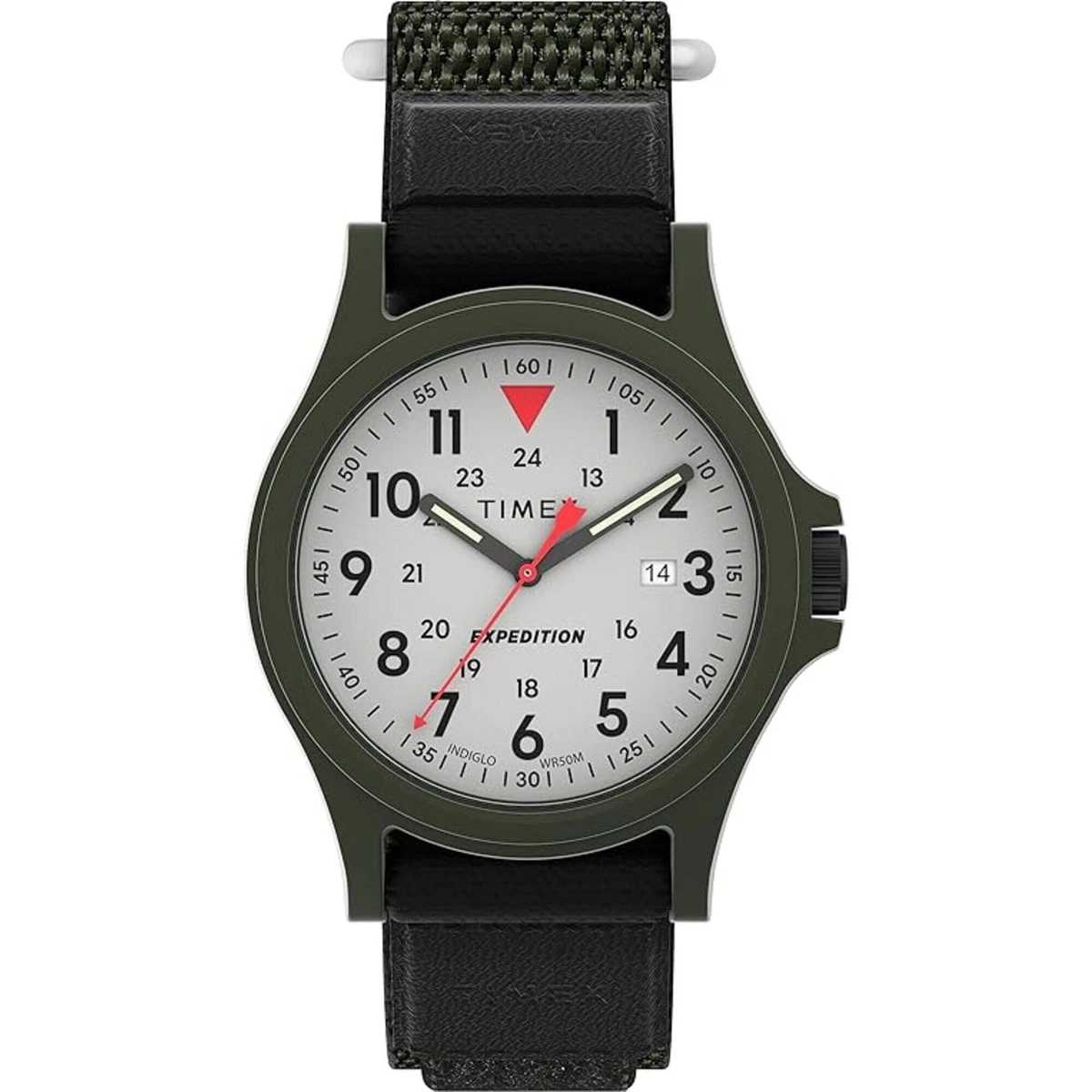 Timex Expedition Field Orologio Uomo 43mm – Quadrante Verde, Cinturino Silicone, Movimento Multifunzione