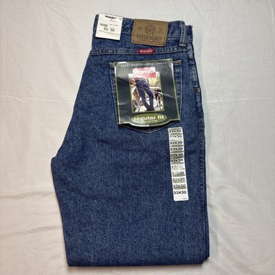 Wrangler Hero Regular Fit Jeans 33x30 NWT New Mens Denim Pants Blue